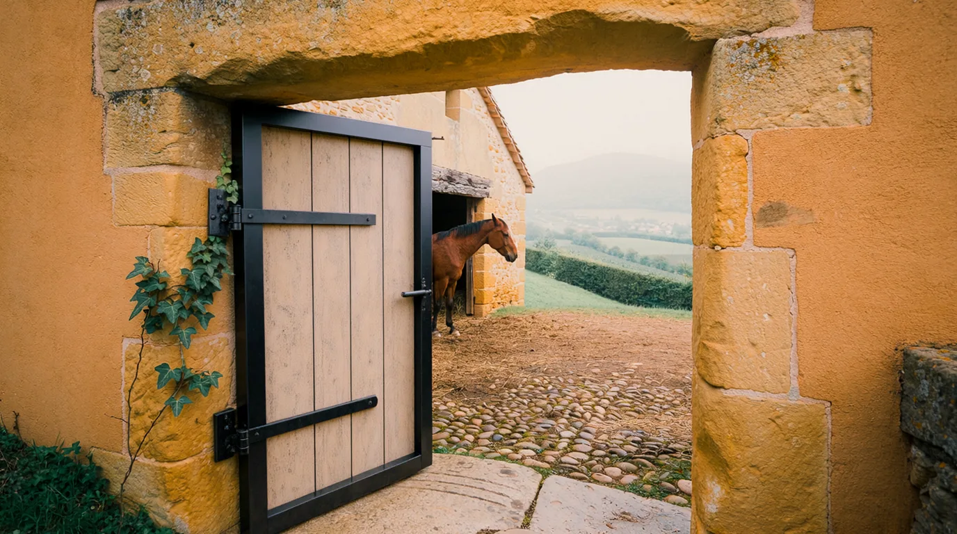 Entrée, Martine Senet, centre équestre à Saint-Christophe-et-le-Laris
